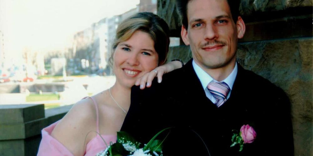 Hochzeit 2005 04 01 Hochzeitsbild am Wasserturm